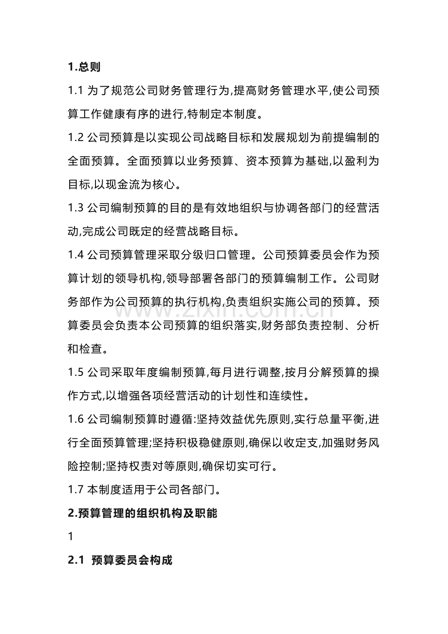 公司预算管理制度.docx_第1页