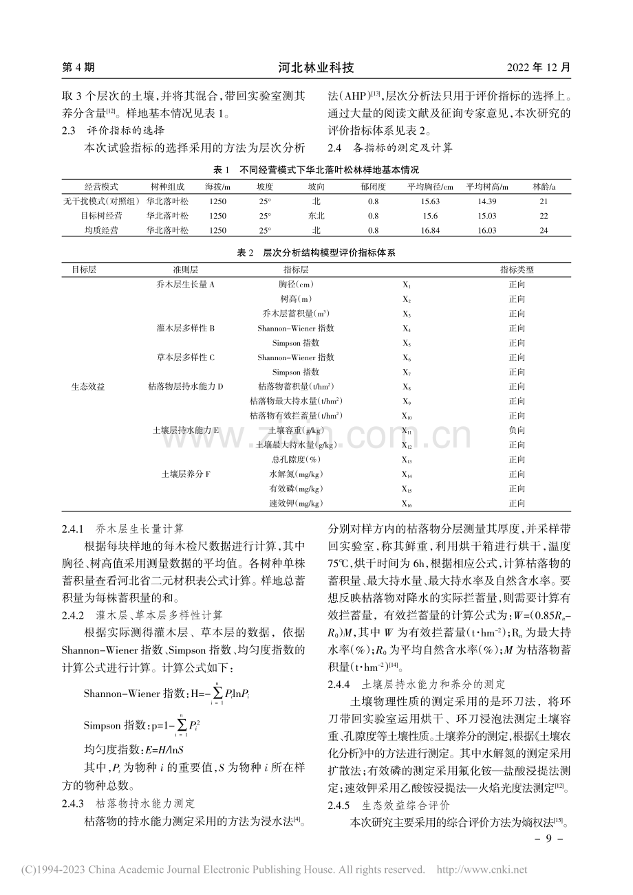 基于AHP和熵权法的华北落叶松林生态效应的研究_李惠丽.pdf_第3页