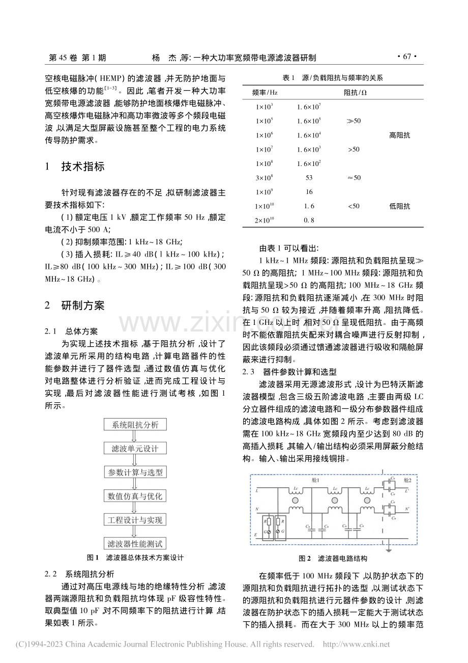 一种大功率宽频带电源滤波器研制_杨杰.pdf_第2页