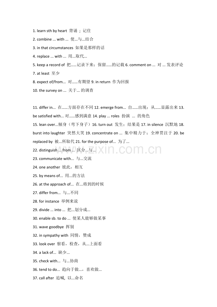 高中英语专题之340个高频词组汇总.docx_第1页