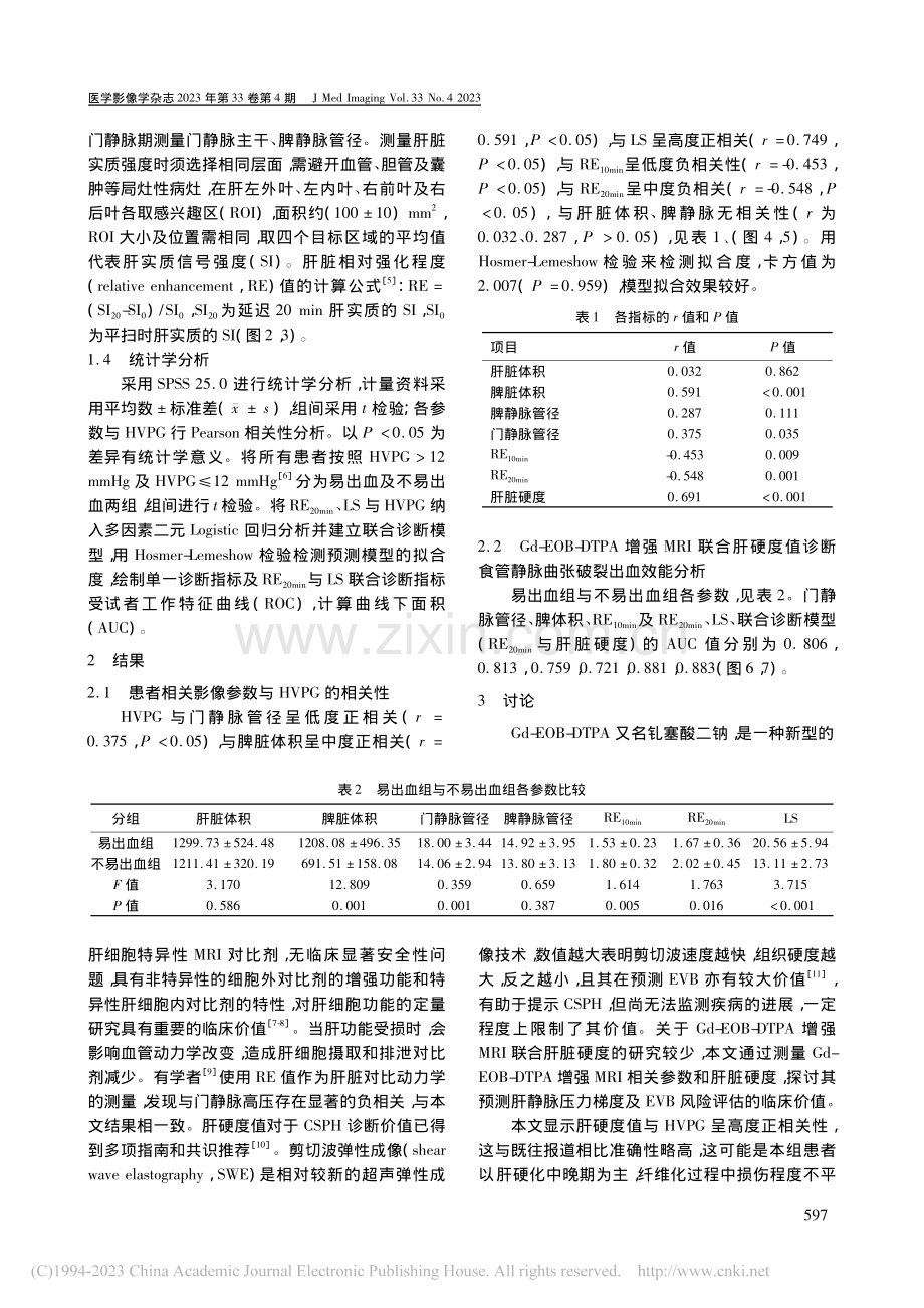 Gd-EOB-DTPA增强...曲张破裂出血风险的预测价值_严洪军.pdf_第3页