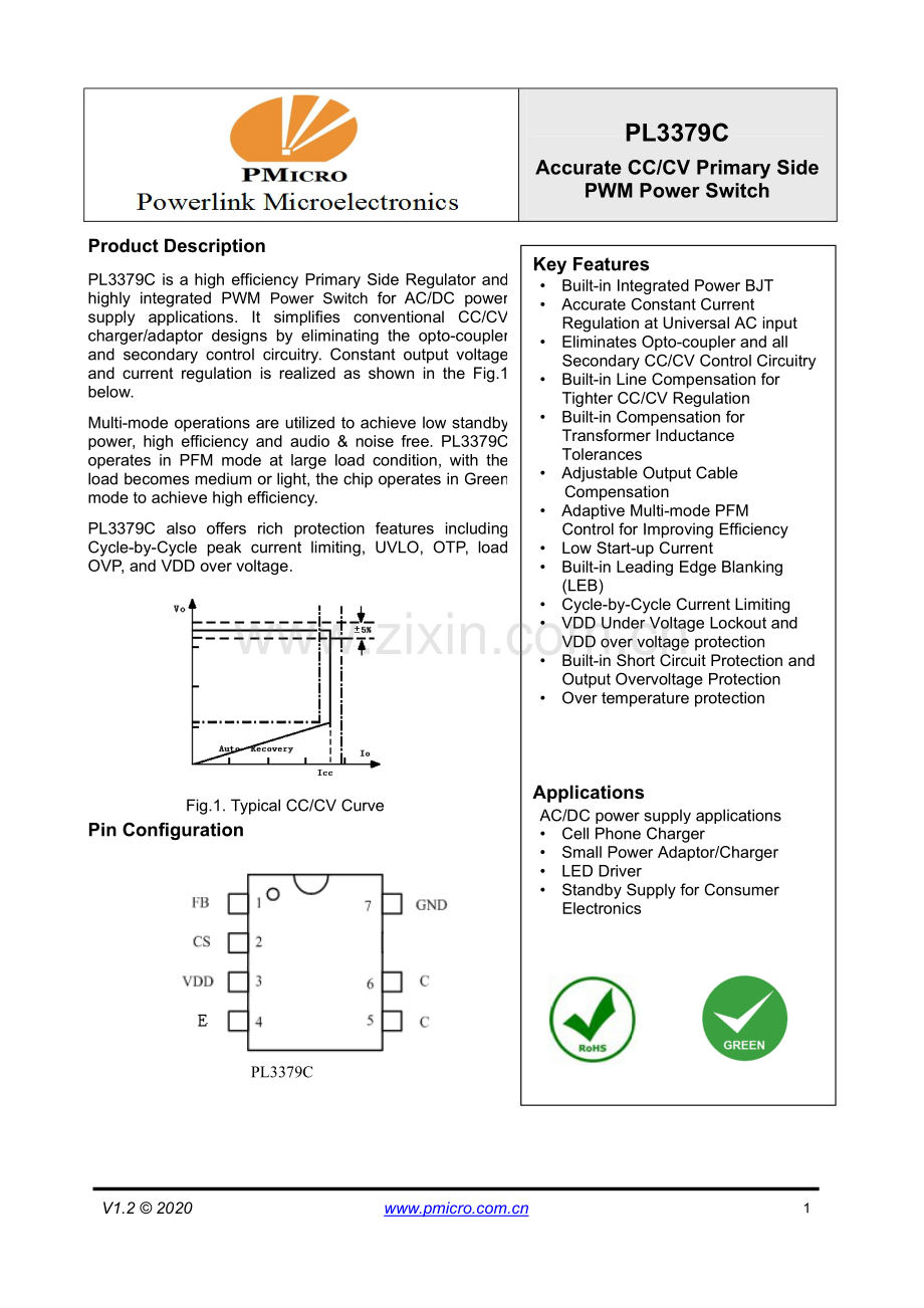 充电器dp3773f代换料PL3379C芯片规格书参数_骊微电子.pdf_第1页