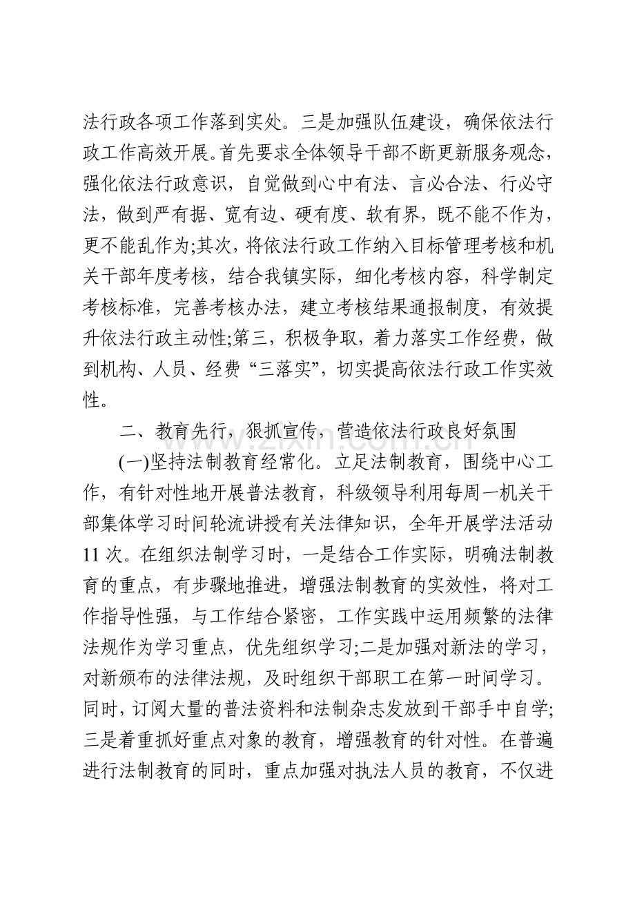 XX镇依法行政工作总结.doc_第2页