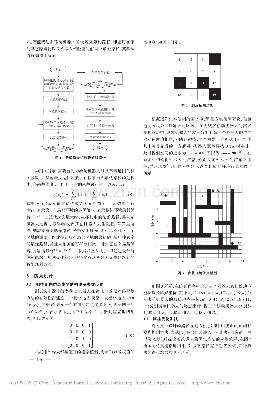 多移动机器人路径无障碍智能规划算法仿真_熊焰.pdf_第3页