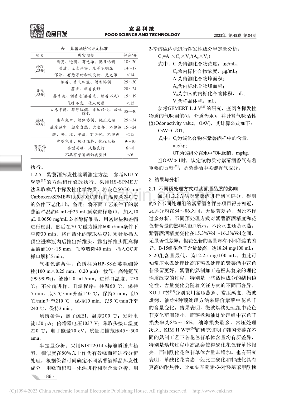 不同预处理对紫薯酒品质的影响研究_李俊杰.pdf_第3页