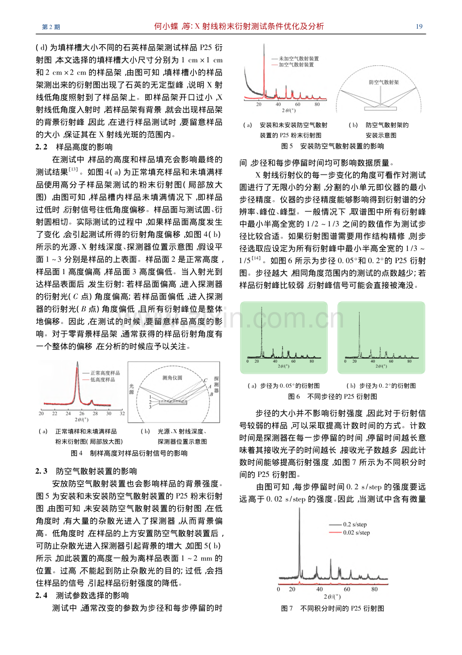 X射线粉末衍射测试条件优化及分析_何小蝶.pdf_第3页