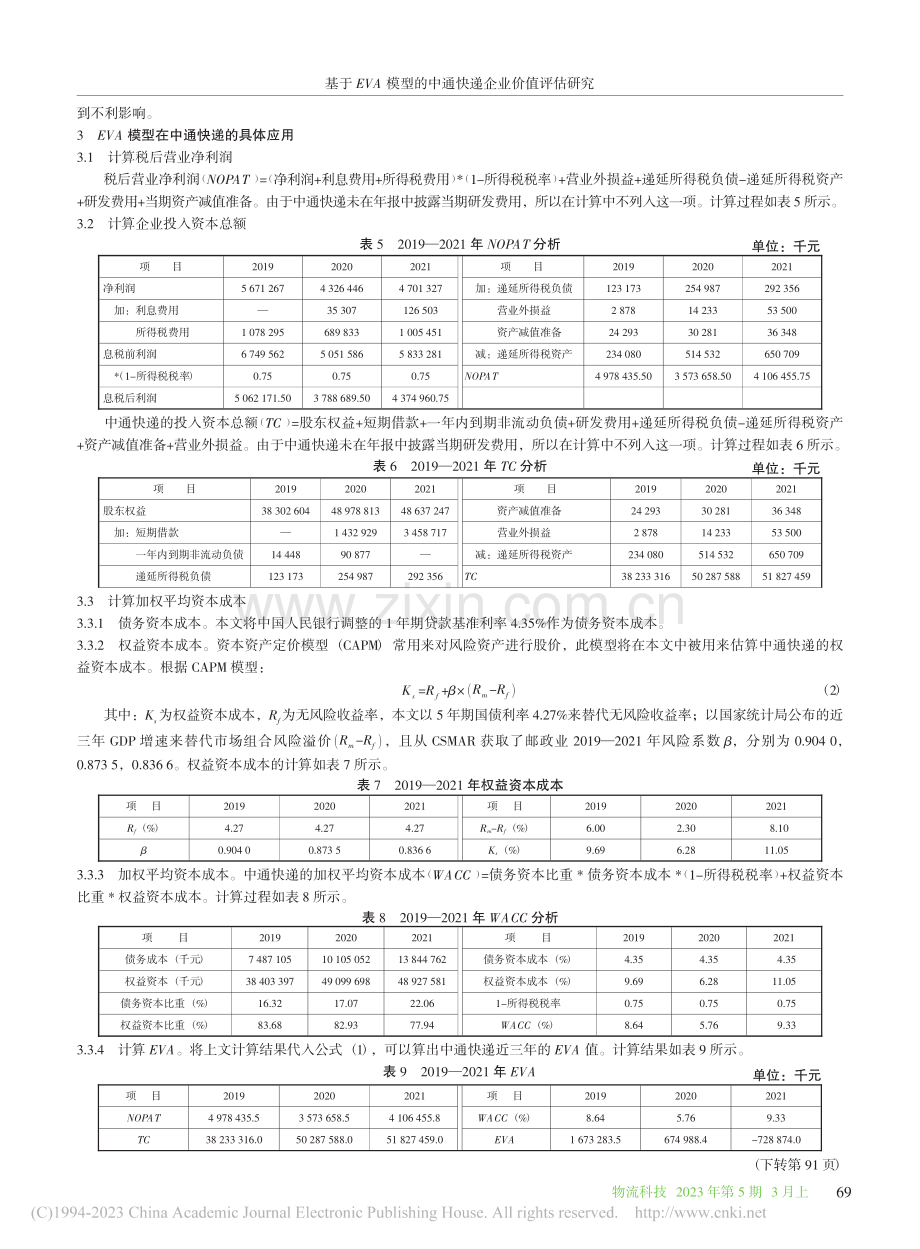 基于EVA模型的中通快递企业价值评估研究_王鼎.pdf_第3页