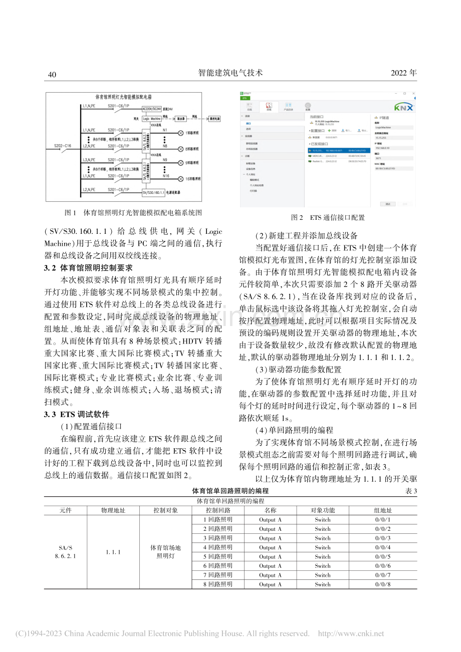 基于KNX总线技术的体育馆智能照明控制系统应用与研究_苏小洁.pdf_第3页