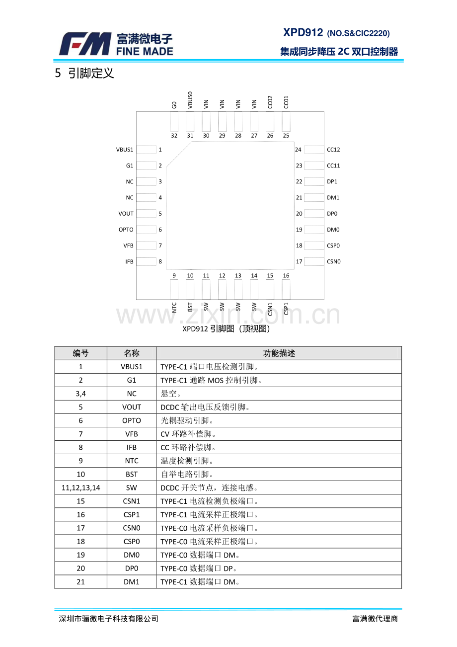 XPD912芯片100W和100W以内半独立1C1C方案-xpd912系列规格书_骊微电子.pdf_第2页