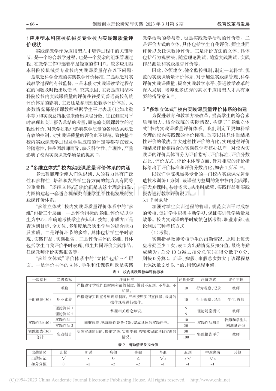 “多维立体式”校内实践课质量评价体系的构建与实践_潘平.pdf_第2页