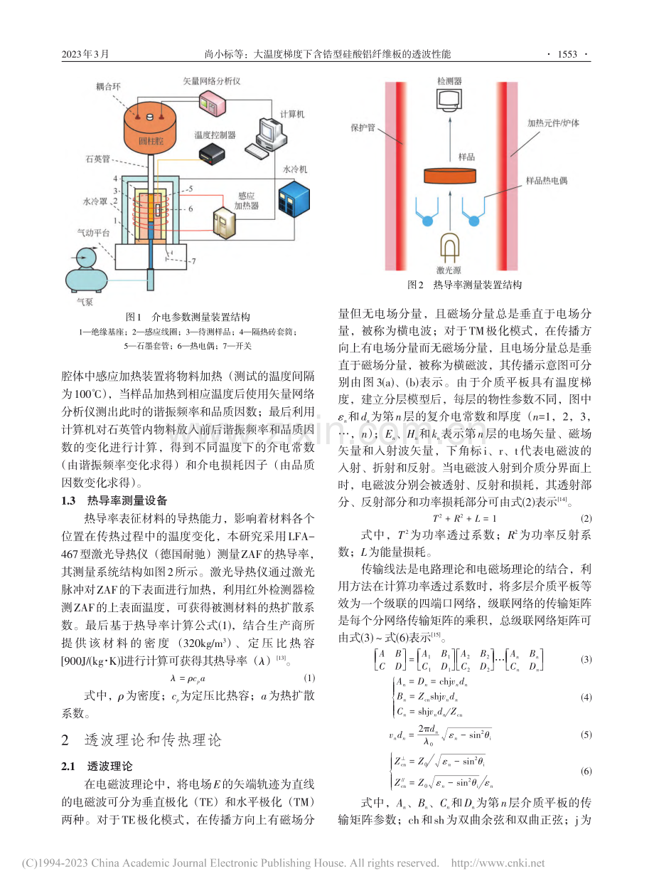 大温度梯度下含锆型硅酸铝纤维板的透波性能_尚小标.pdf_第3页