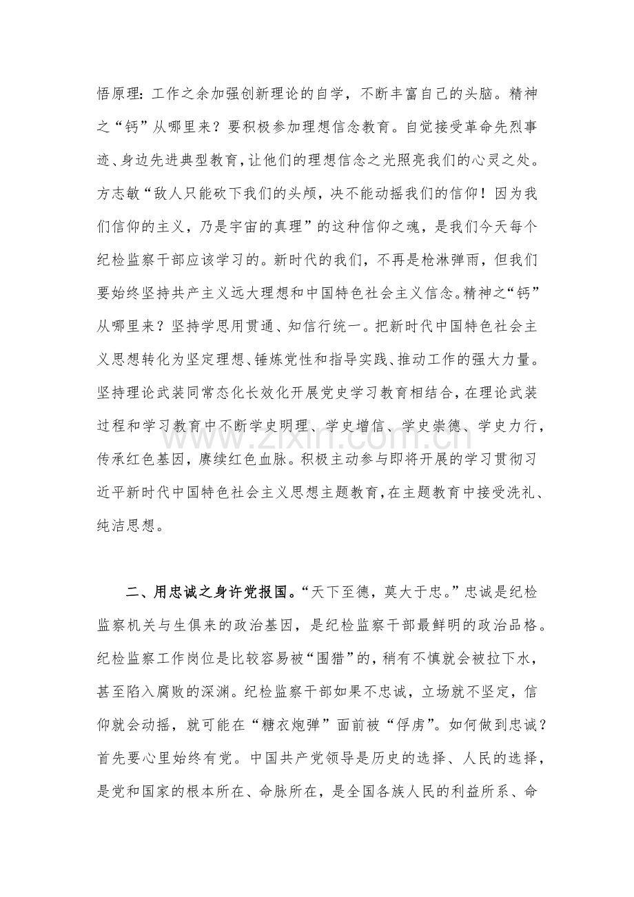 2023年纪检监察干部队伍教育整顿交流发言材料3450字范文.docx_第2页