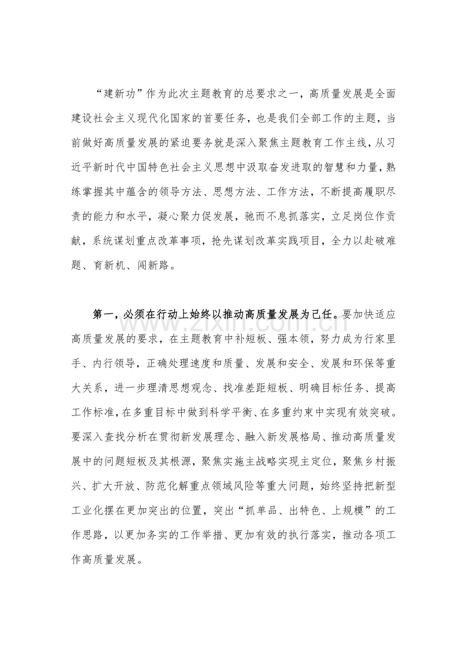 在2023年主题教育研讨会上的发言稿与在学习贯彻主题教育工作会议上的动员讲话（集团公司）【两篇】.docx_第2页