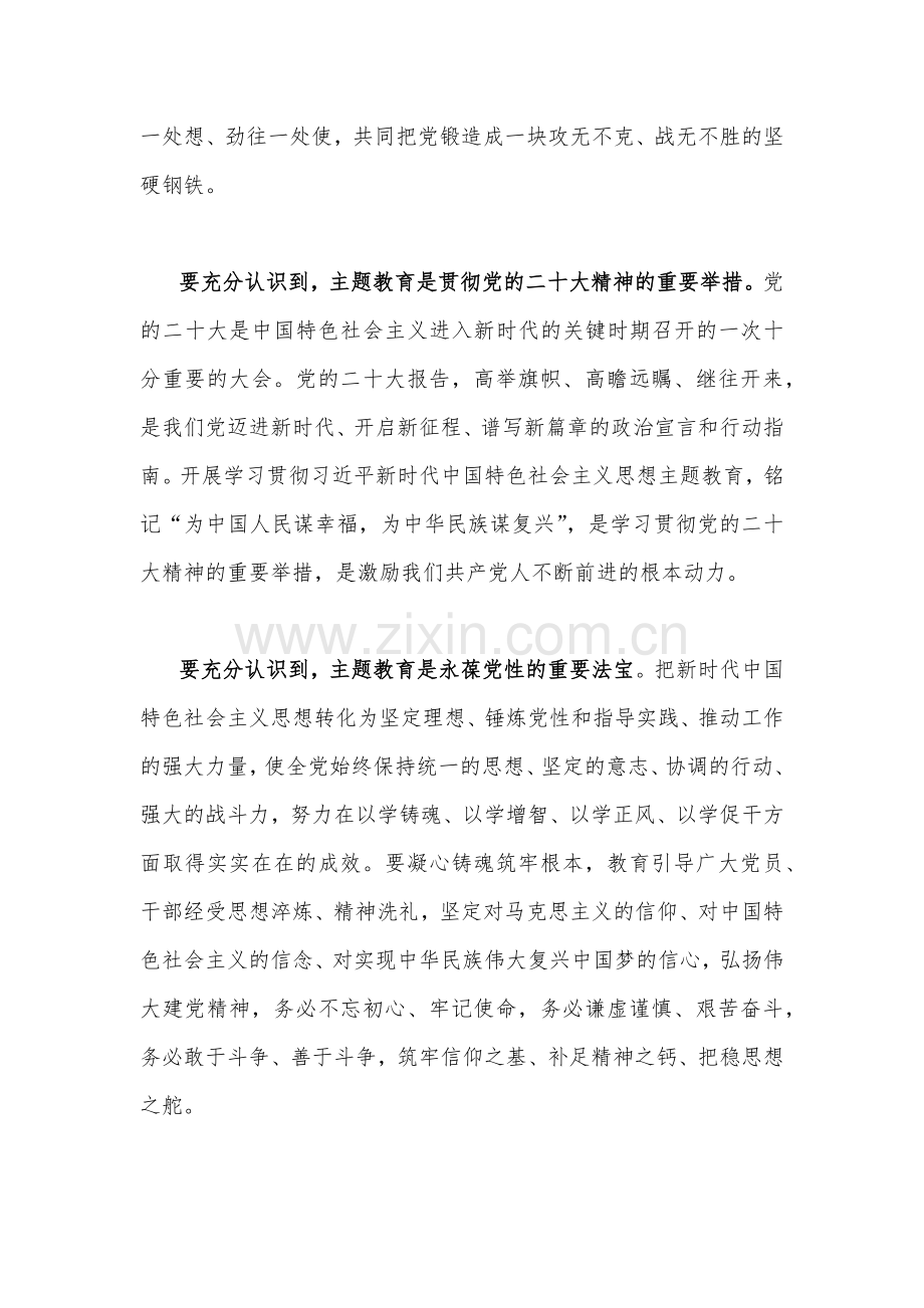 ｛二篇文｝领导在2023年主题教育动员部署会上的讲话提纲.docx_第2页