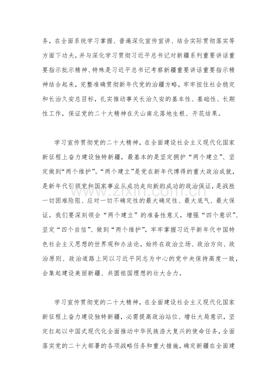 （2篇）学习新疆自治区党委第十届六次全会精神心得体会稿.docx_第2页