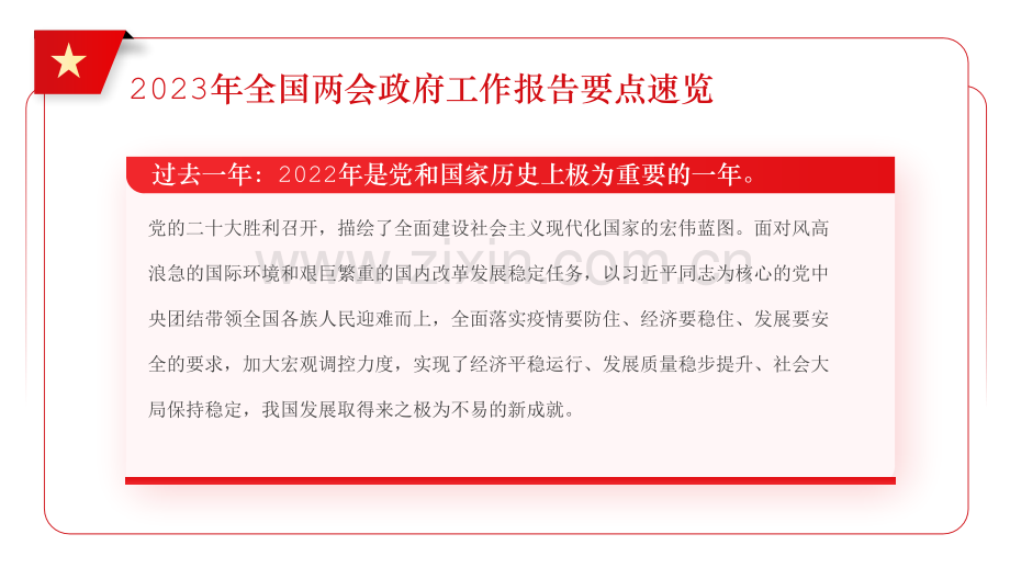 深入学习贯彻2023年全国两会精神党课政府工作报告要点速览PPT课件与在十四届全国人大一次会议上重要讲话【课件两套供参考】.pptx_第3页