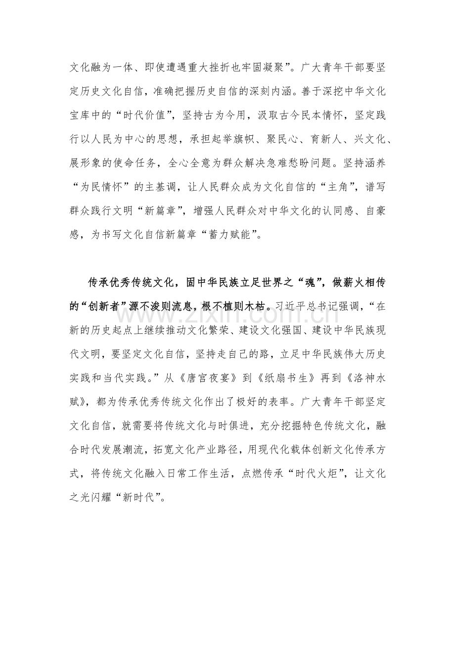 2023年在文化传承发展座谈会上发表重要讲话学习心得体会1010字文.docx_第2页