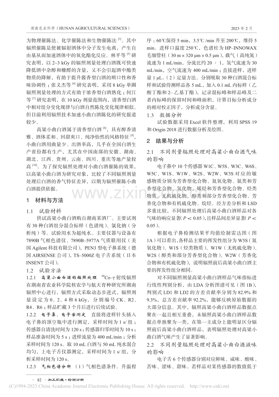 辐照处理对高粱小曲白酒品质的影响_张祺玲.pdf_第2页