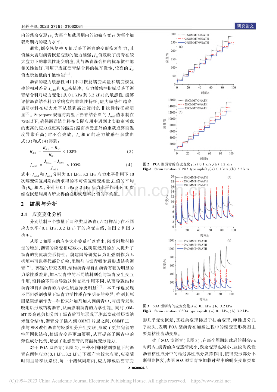 基于MSCR试验的温拌阻燃沥青高温性能评价与分级_刘圣洁.pdf_第3页