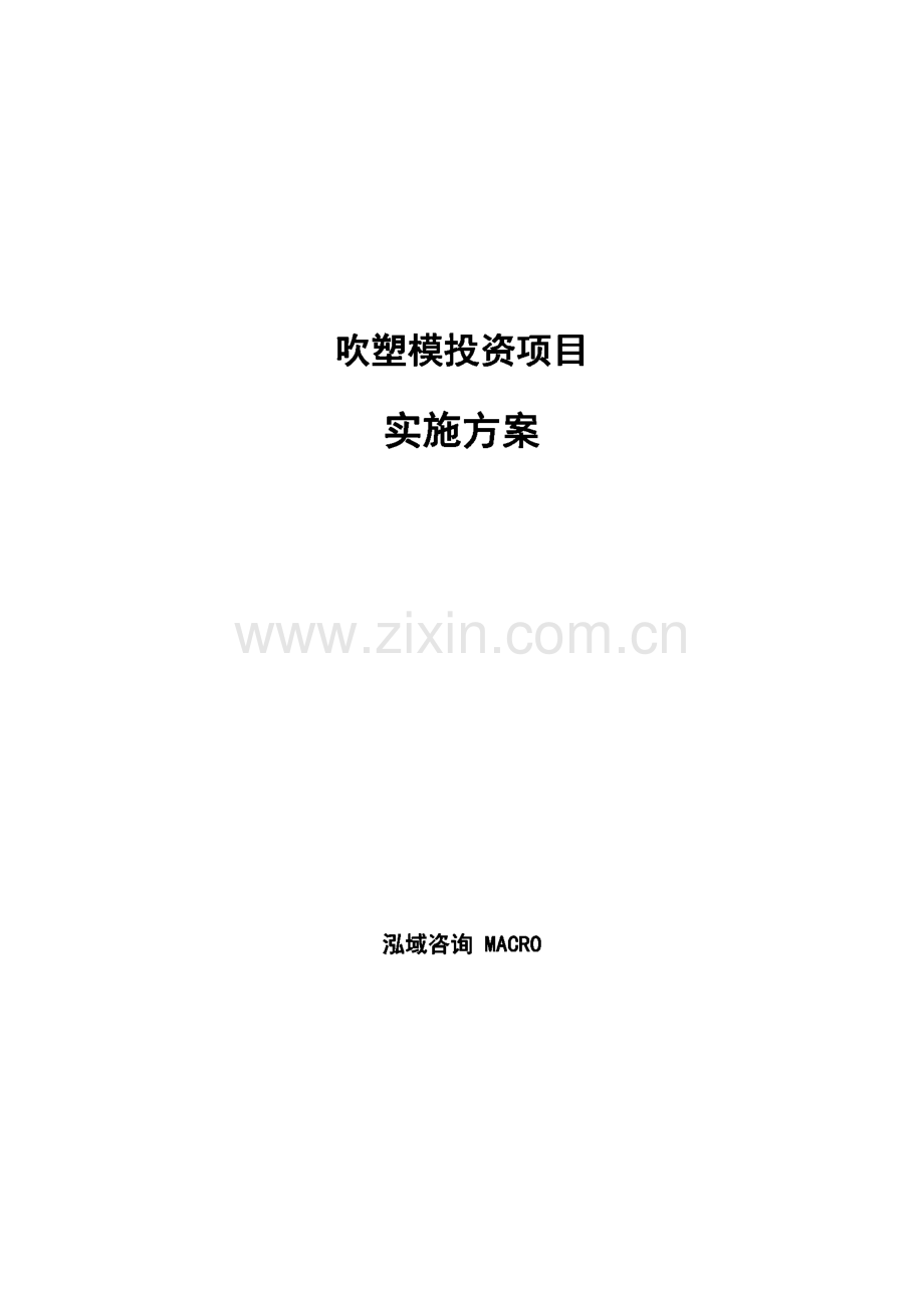 吹塑模投资项目实施方案范文参考.pdf_第1页