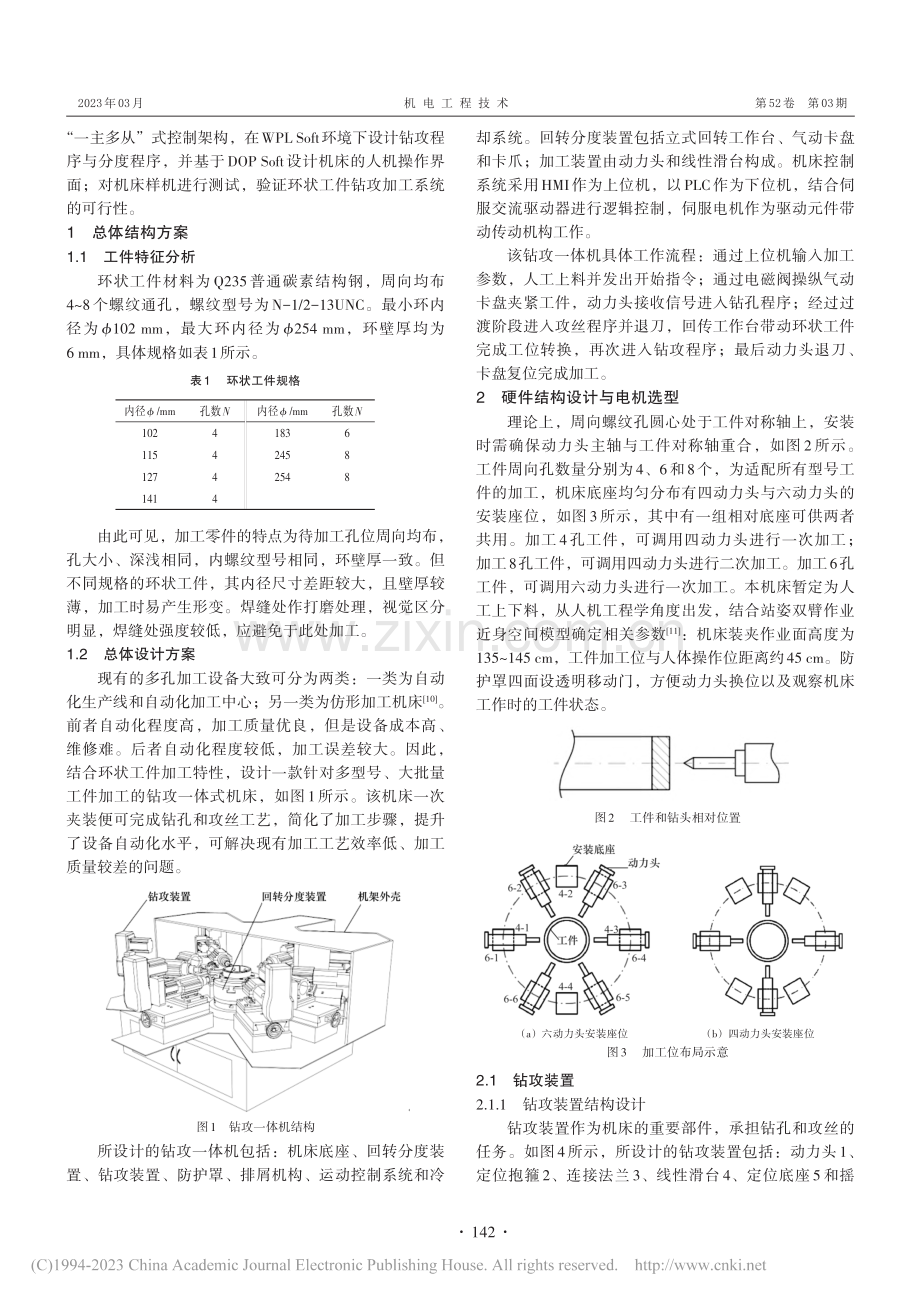 环状工件钻攻一体机结构与控制系统设计_曹希明.pdf_第2页