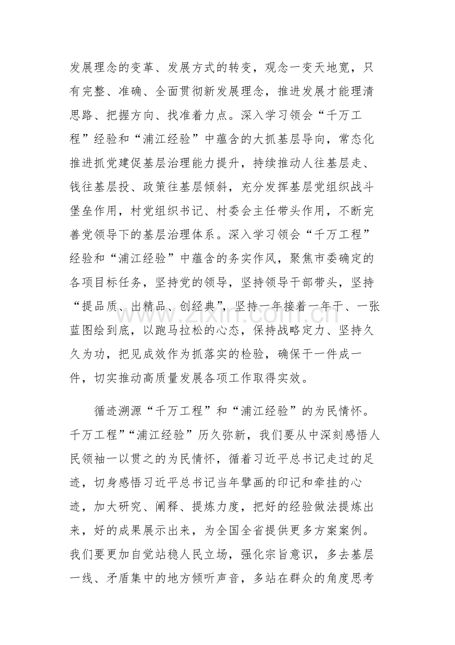 “千万工程”“浦江经验”交流发言心得体会五篇范文.docx_第2页