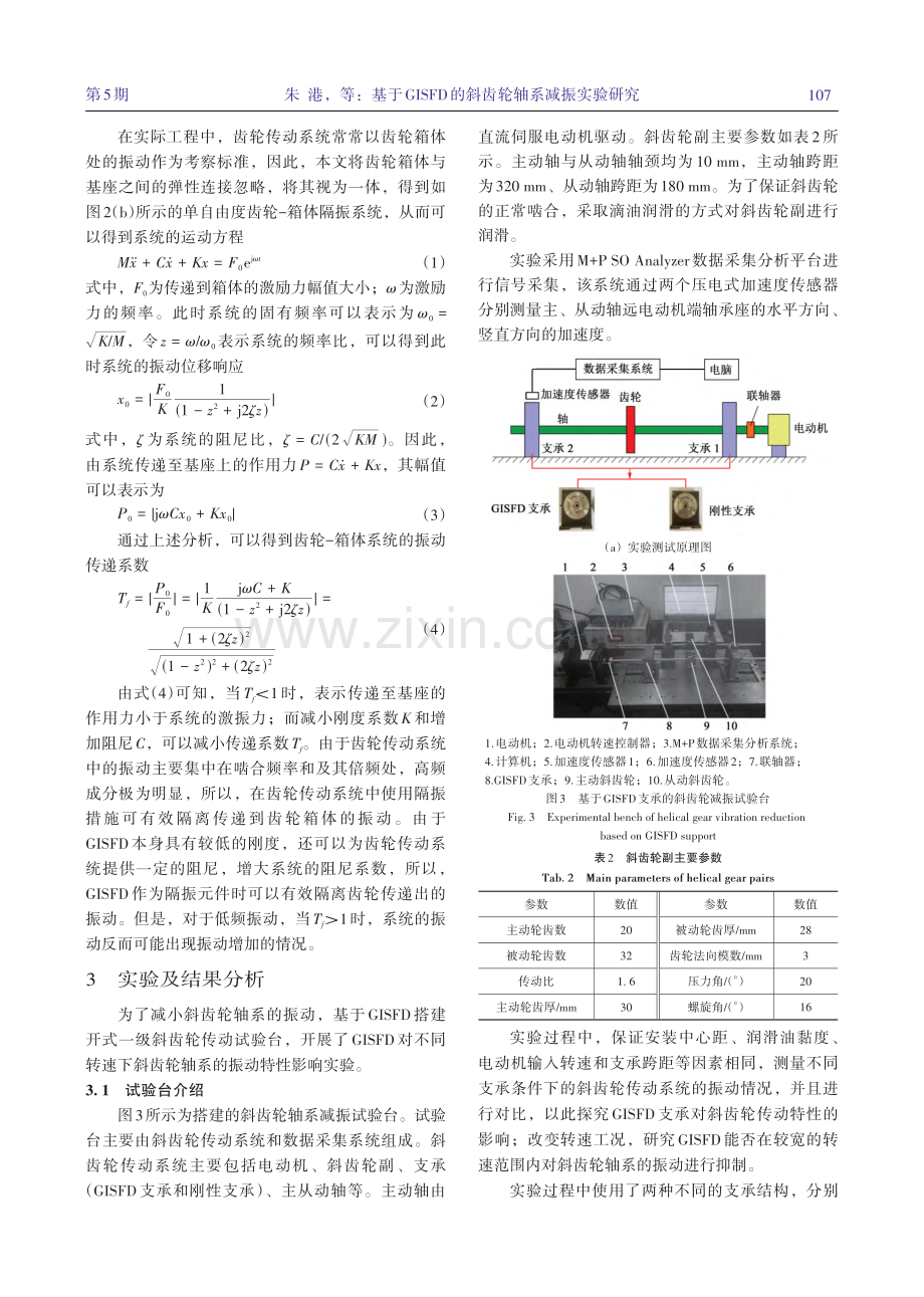 基于GISFD的斜齿轮轴系减振实验研究_朱港.pdf_第3页