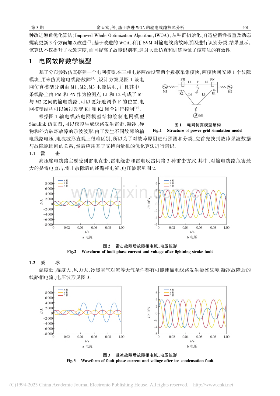 基于改进WOA的输电线路故障分析_俞天富.pdf_第2页