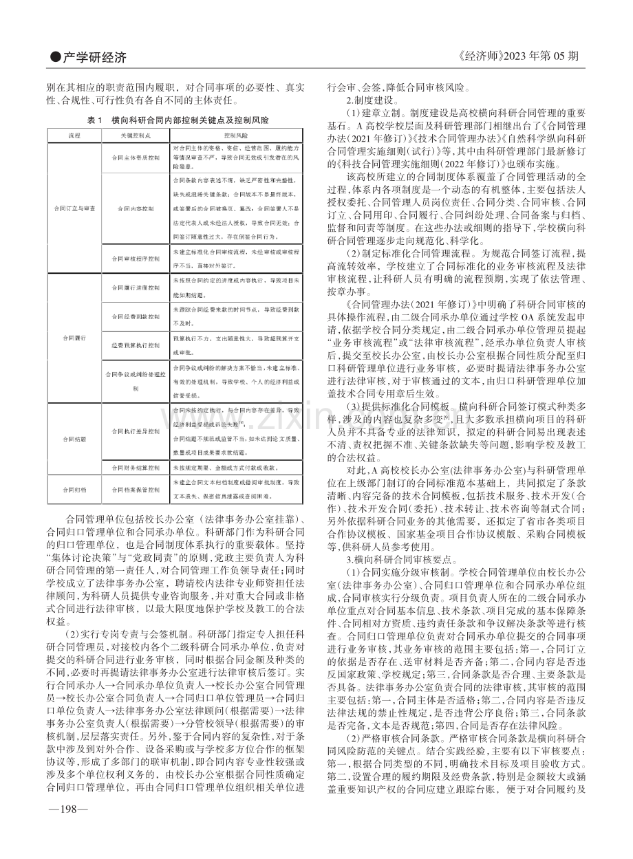 基于内部控制下的高校横向科研合同标准化管理实践与思考_郭一平.pdf_第2页