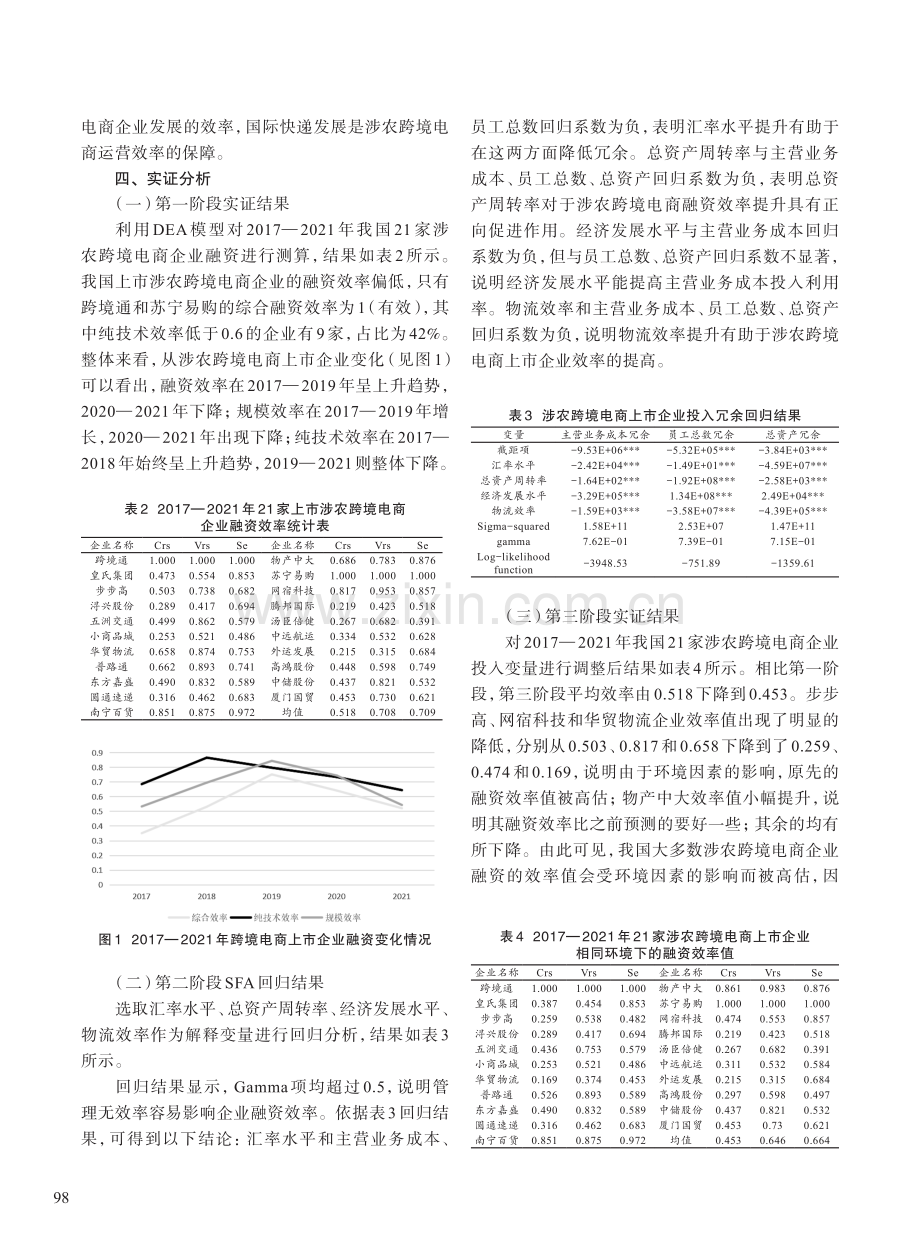 基于三阶段DEA-Tobi...农跨境电商企业融资效率研究_潘明远.pdf_第3页