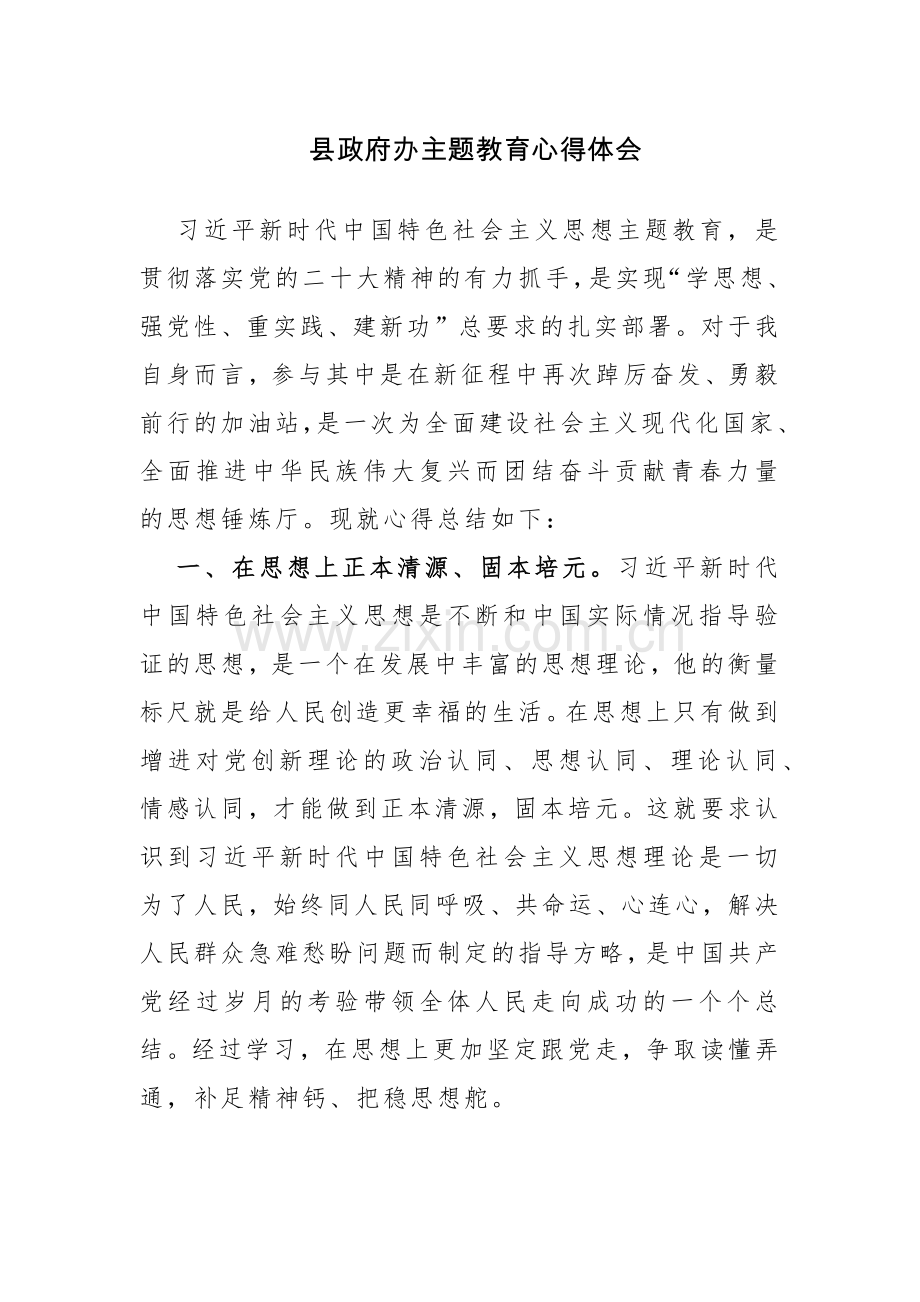 县政府办主题教育心得体会范文4篇.docx_第3页