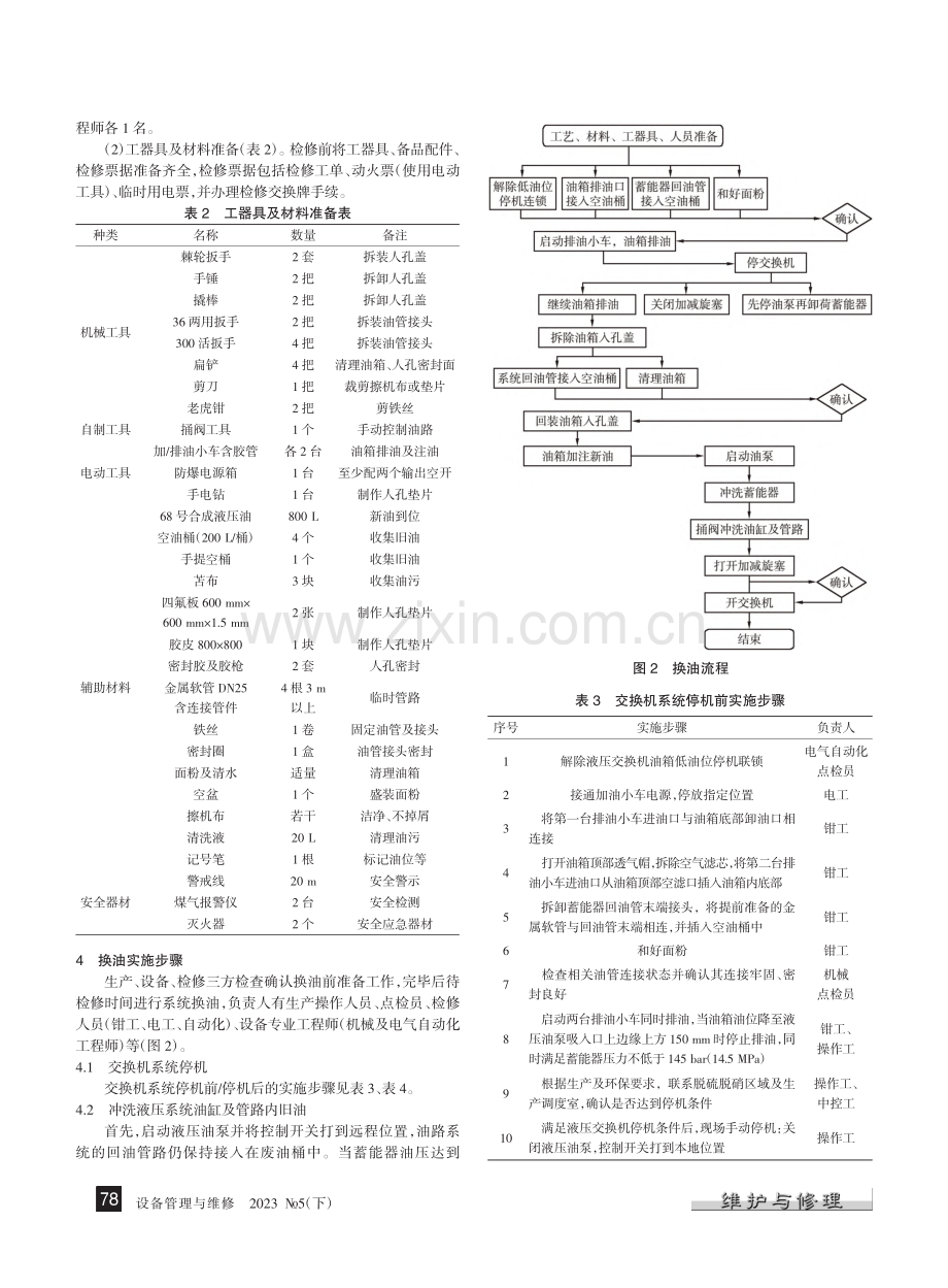 7.63_m焦炉液压交换机换油方案_刘大川.pdf_第2页