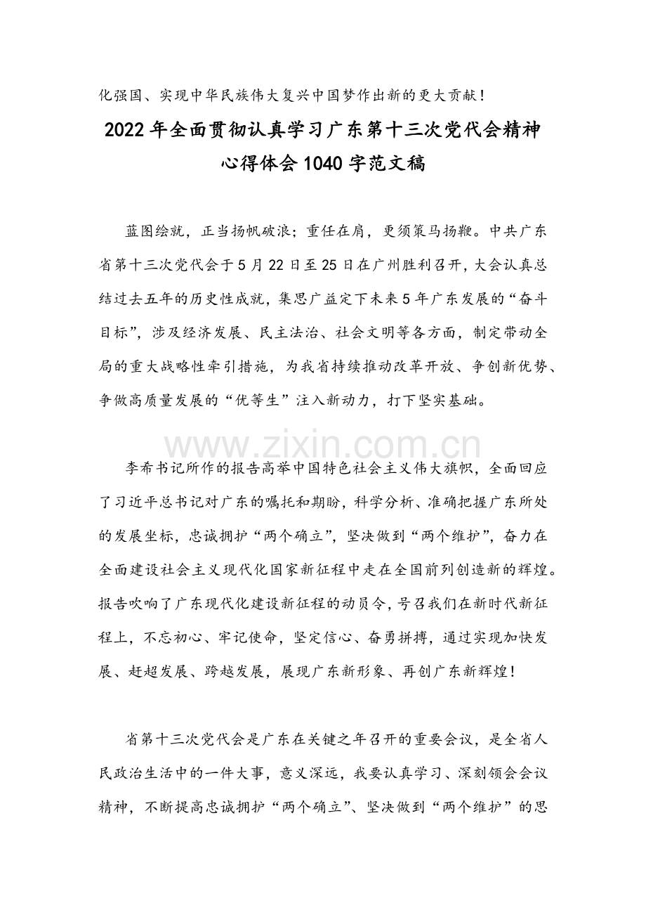 2022年全面学习广东第13次党代会精神心得体会文稿2篇.docx_第3页