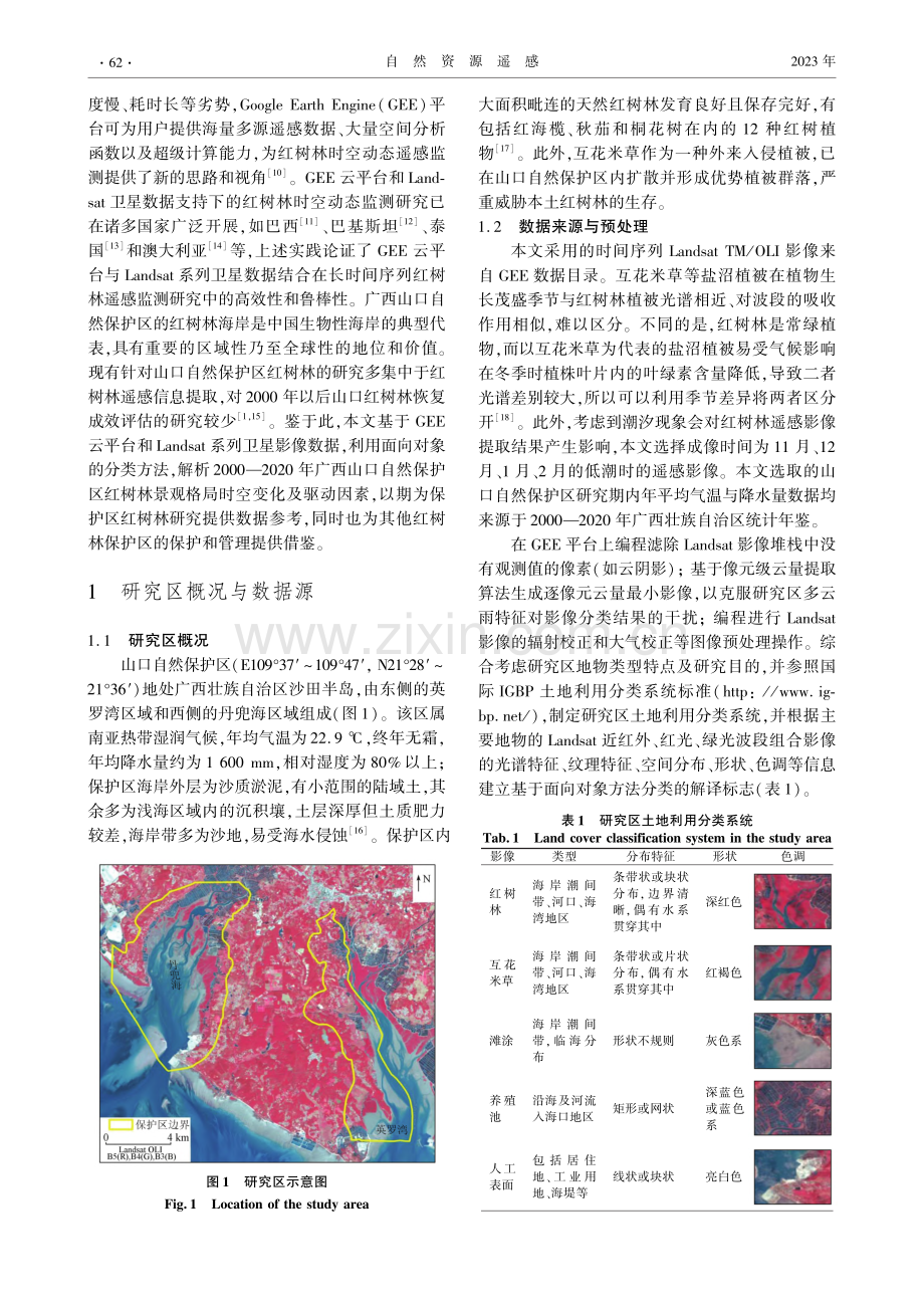 基于GEE云平台与Land...然保护区红树林时空变化分析_石敏.pdf_第2页