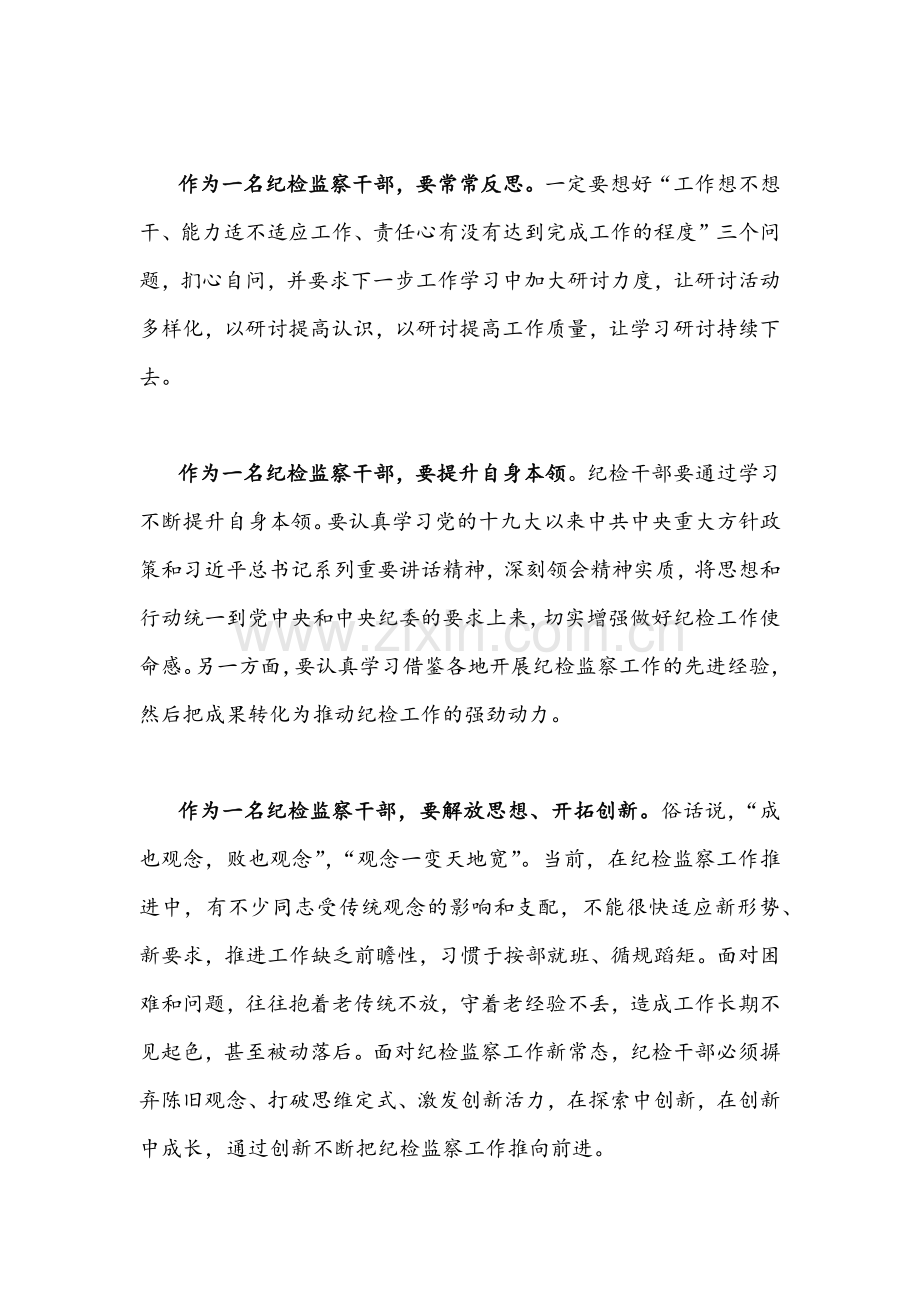 2022年纪检监察领导干部作风怎么看、工作怎么干研讨发言材料稿2篇合集.docx_第2页