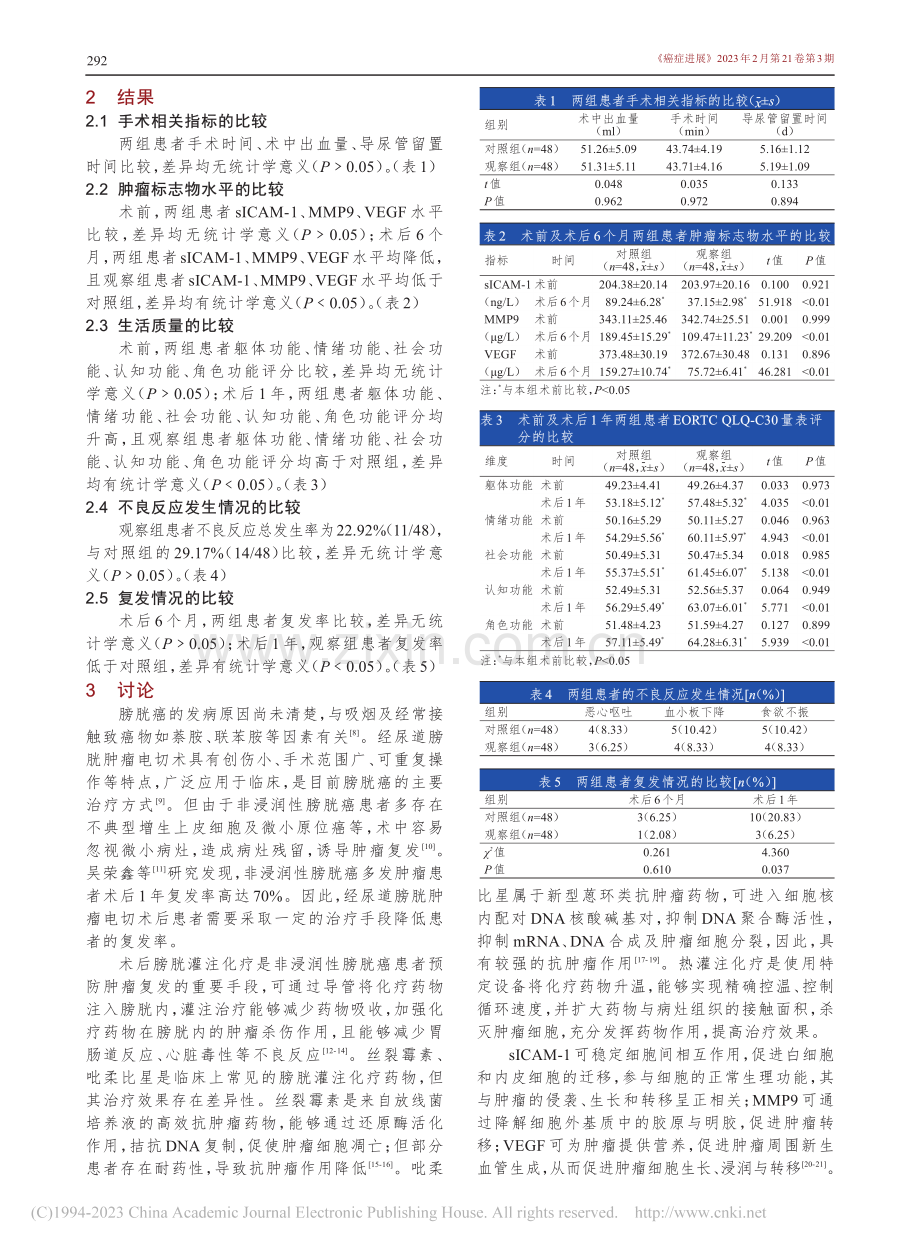 经尿道膀胱肿瘤电切术联合吡...疗非浸润性膀胱癌的疗效研究_张丽红.pdf_第3页