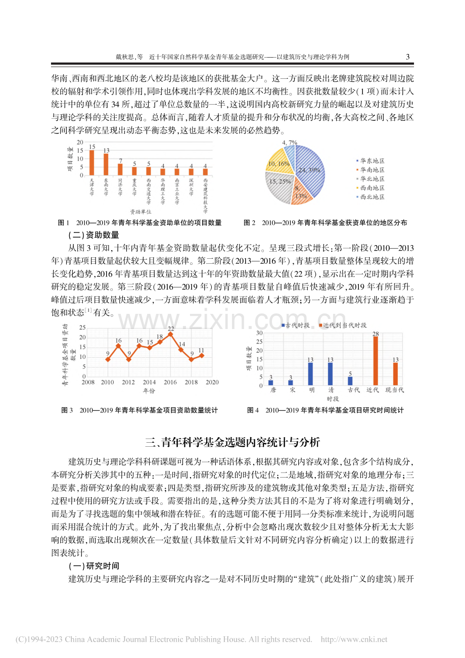 近十年国家自然科学基金青年...—以建筑历史与理论学科为例_戴秋思.pdf_第3页