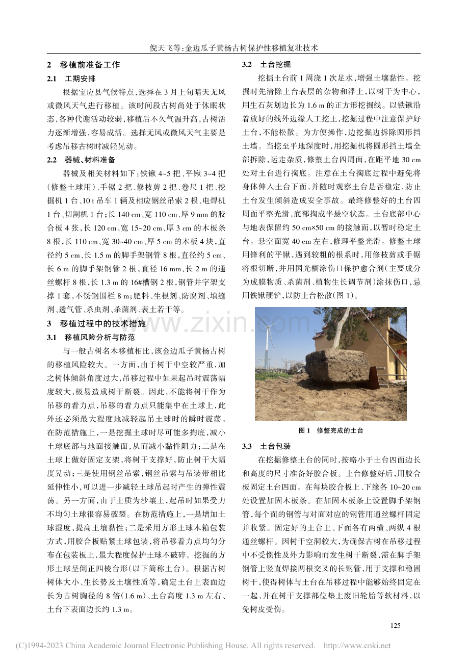 金边瓜子黄杨古树保护性移植复壮技术_倪天飞.pdf_第2页