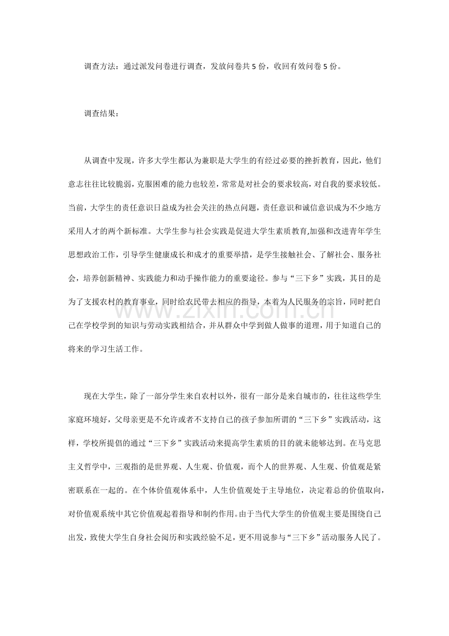 大学生暑期实践调研报告范文.docx_第2页