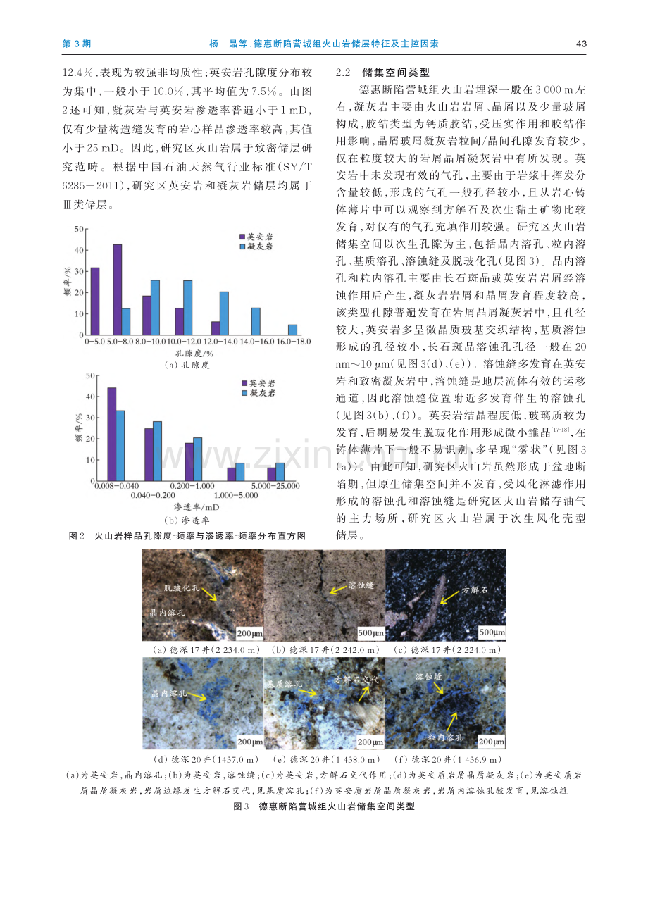 德惠断陷营城组火山岩储层特征及主控因素_杨晶.pdf_第3页