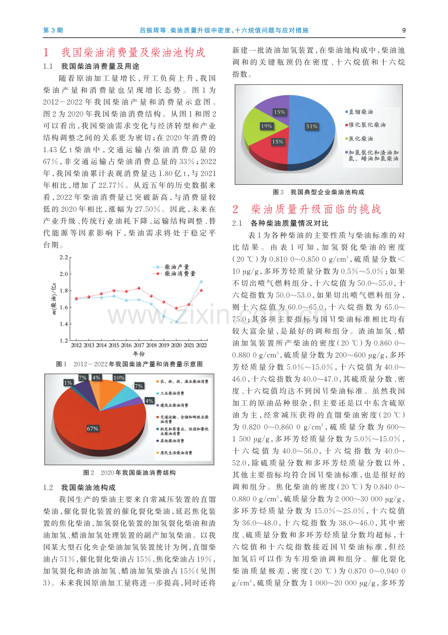 柴油质量升级中密度、十六烷值问题与应对措施_吕振辉.pdf_第2页