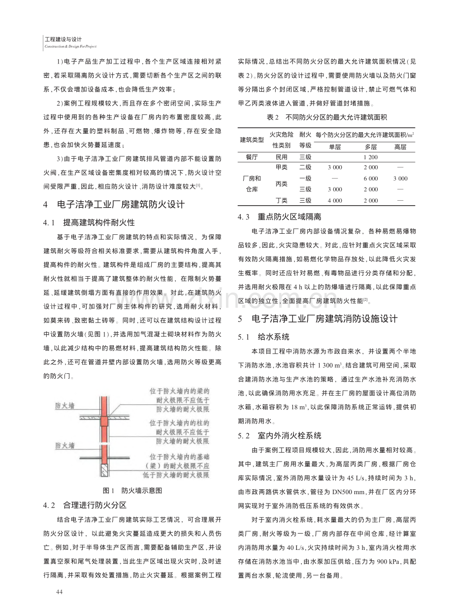 电子洁净工业厂房建筑消防设计分析_王竟萱.pdf_第2页