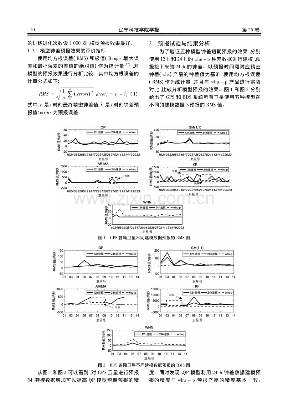 BD_GPS卫星钟差短期预报模型分析_王旭.pdf_第2页