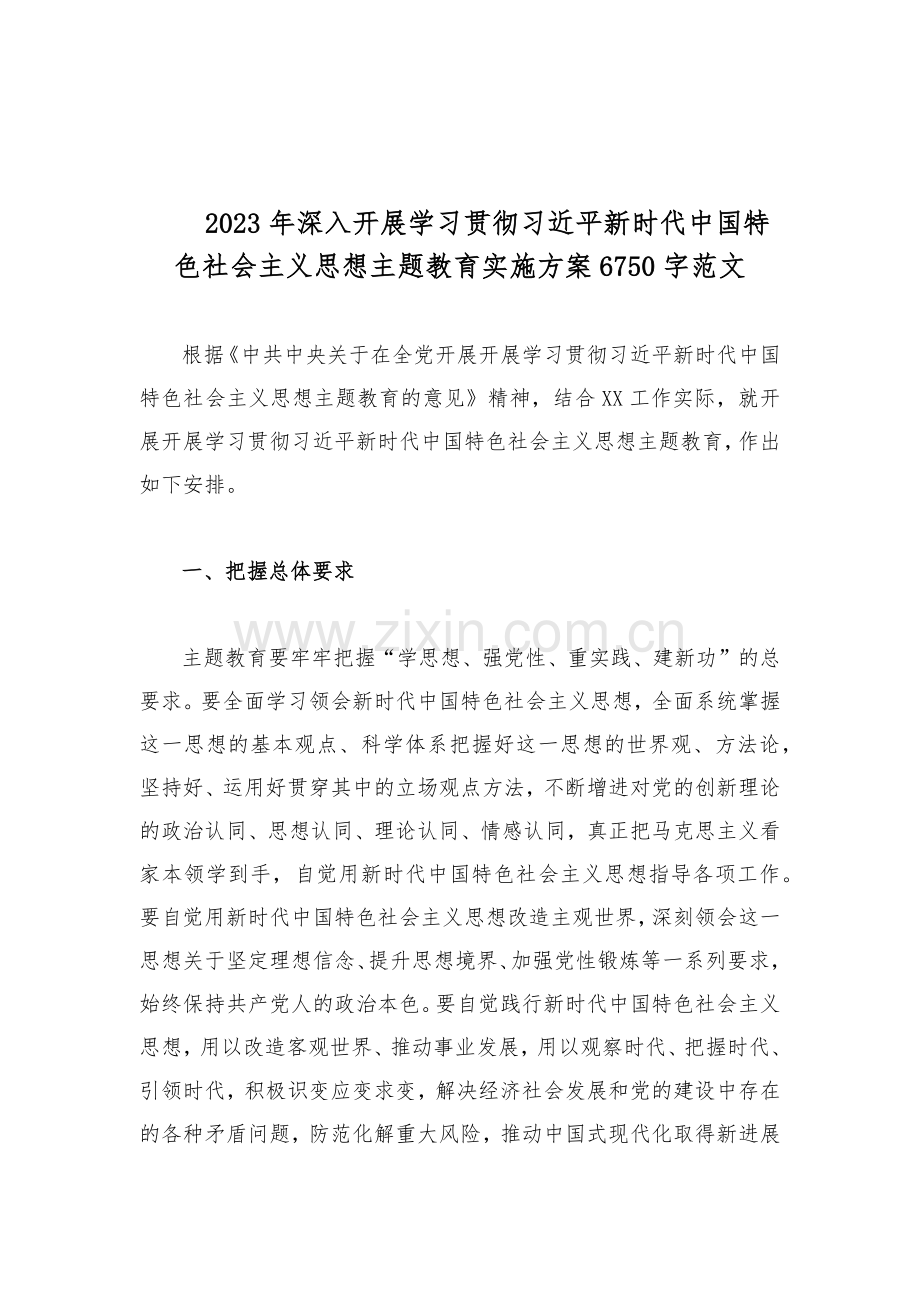 2023年主题教育实施方案、党内主题教育动员会议上的讲话稿【共十篇】.docx_第2页