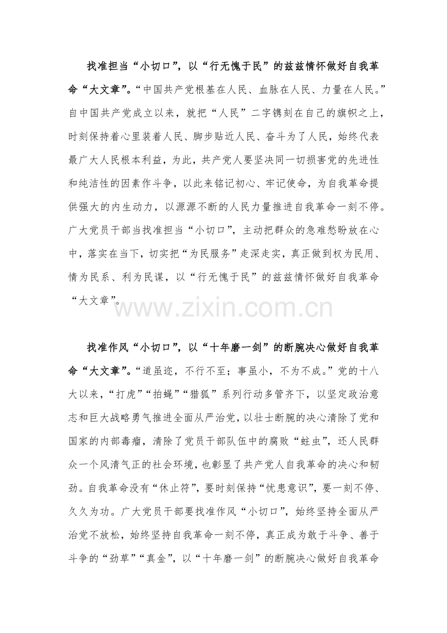 2023年全面学习《论党的自我革命》心得体会交流研讨发言材料（四篇）供参考.docx_第2页