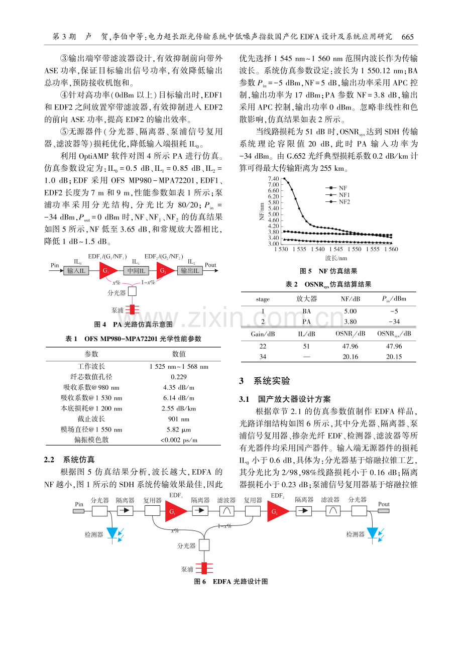 电力超长距光传输系统中低噪...EDFA设计及系统应用研究_卢贺.pdf_第3页