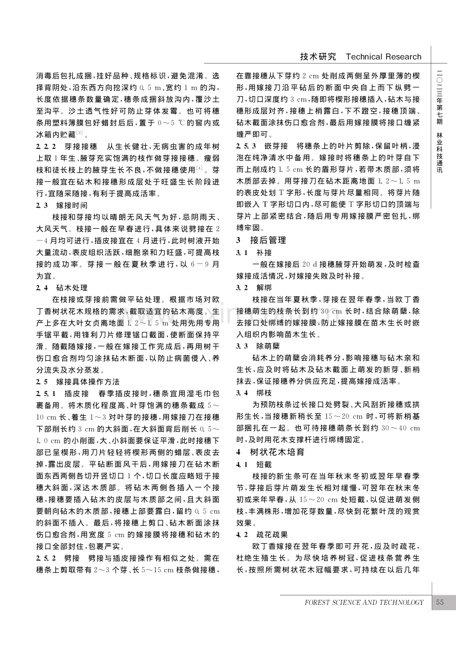 大叶女贞高接换种欧丁香树状花木培育技术_刘炼红.pdf_第2页