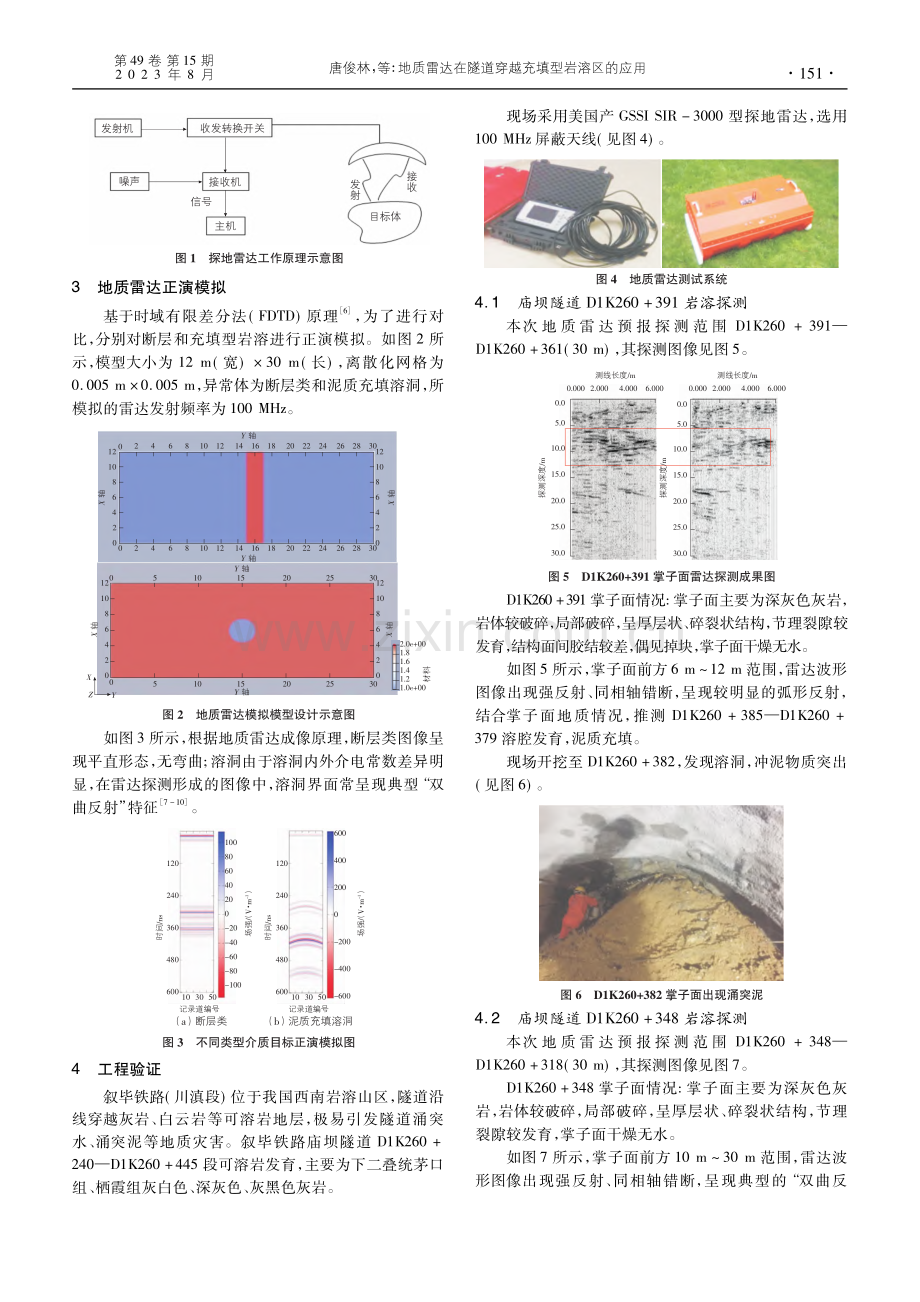 地质雷达在隧道穿越充填型岩溶区的应用_唐俊林.pdf_第2页