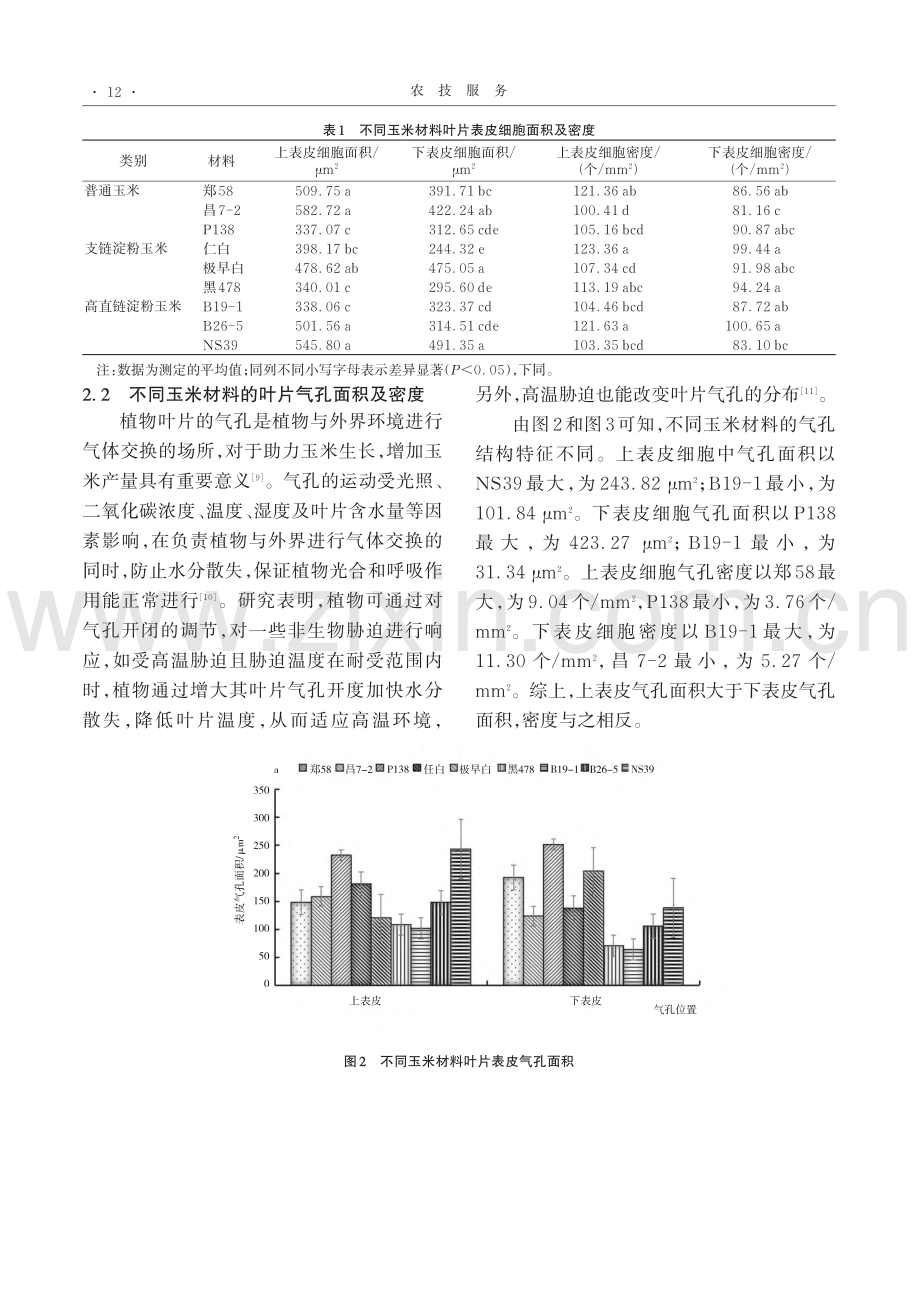 不同玉米材料的叶片表观结构特征_蔡青.pdf_第3页