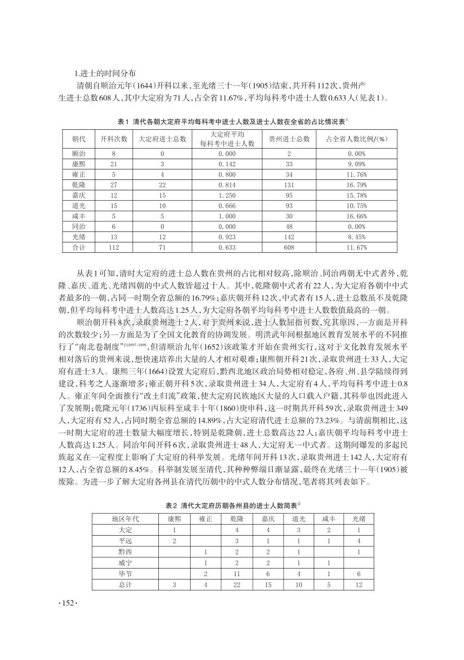 从大定府进士群体看清代黔西北的儒学教育成效_石小酸.pdf_第2页